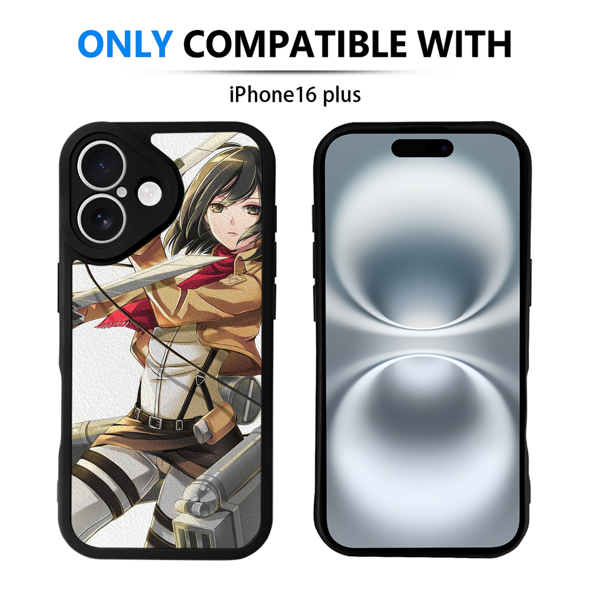 （画像用） 進撃の巨人 Attack on Titan 【iPhone 16シリーズ対応】シリコンスマホケース（レザー調） 材質：シリコン